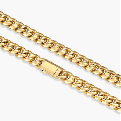 18K Solid Gold Miami Cuban Link Chain