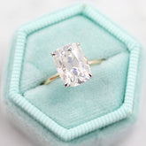 10K Elongated Old Mine Cushion Solitaire Ring