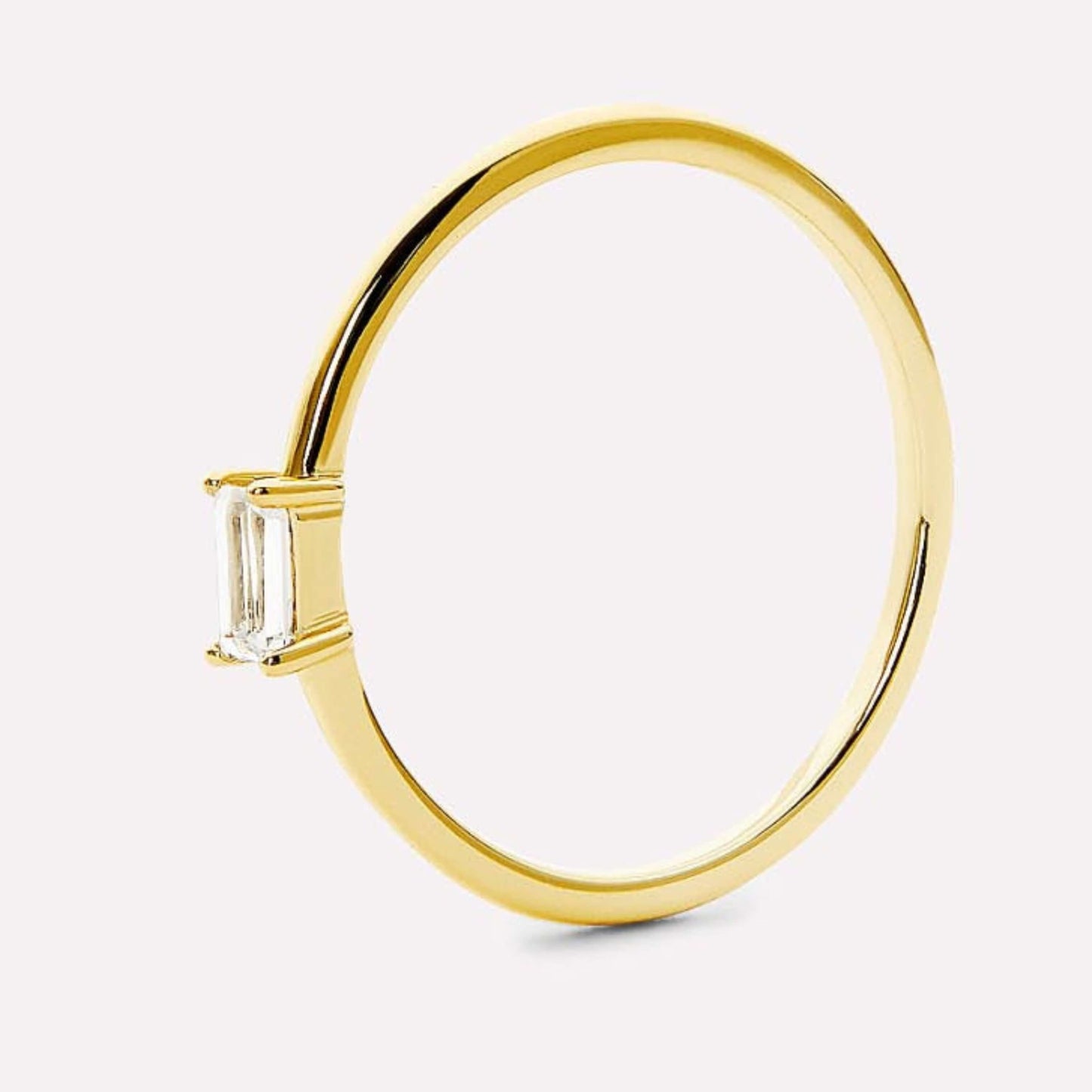 10K Lab Diamond Baguette Cut Wedding Ring