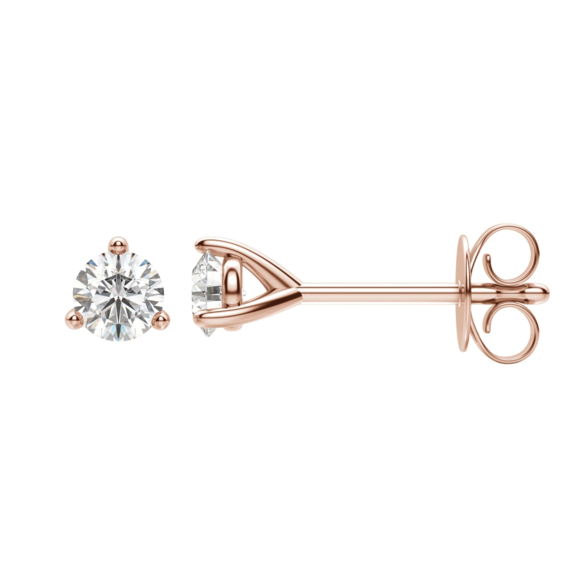 10K Solid Gold Diamond Stud Earring