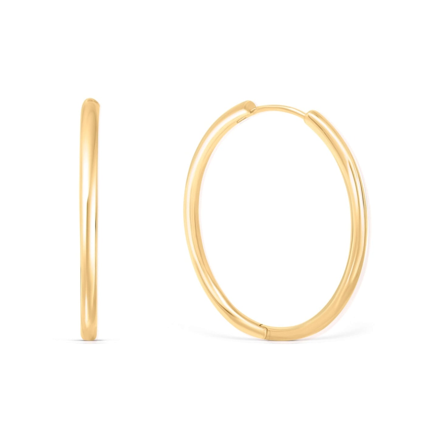 10K Yellow Gold Hoop Earrings