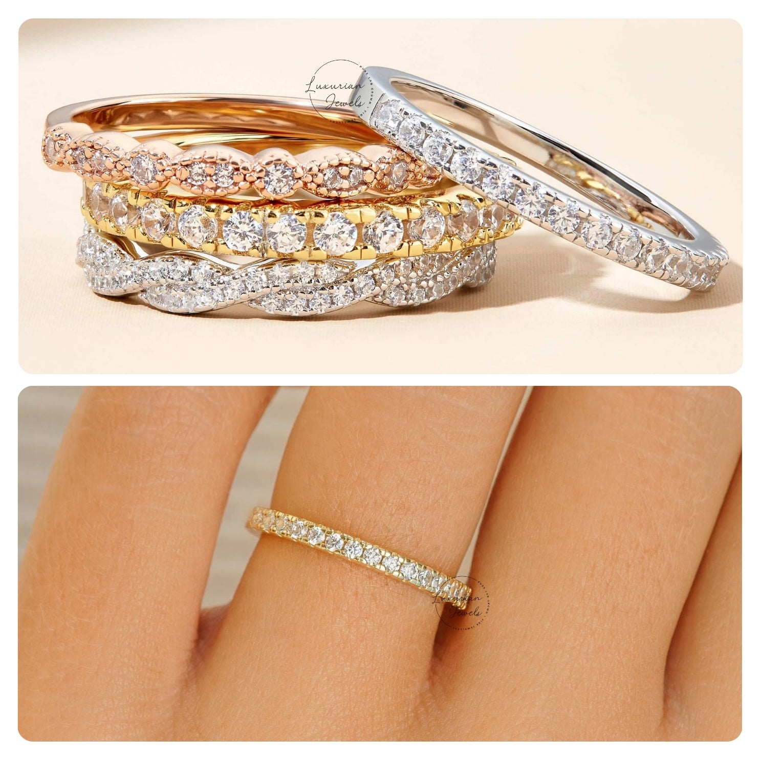 Round Cut Half Eternity Diamond Ring