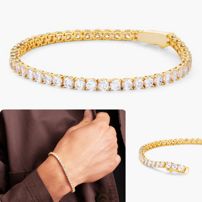 14K Round Cut Diamond Tennis Bracelet