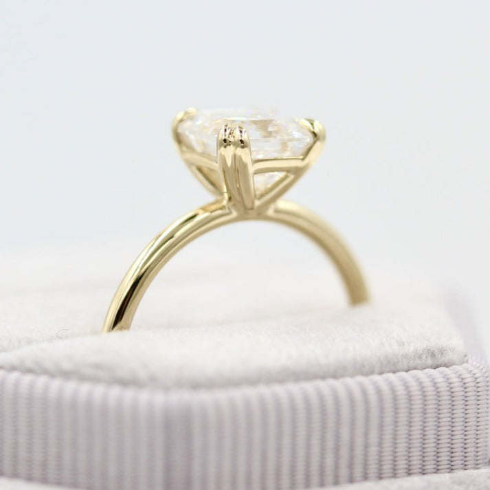 10k Asscher Cut Lab Created Solitaire Ring