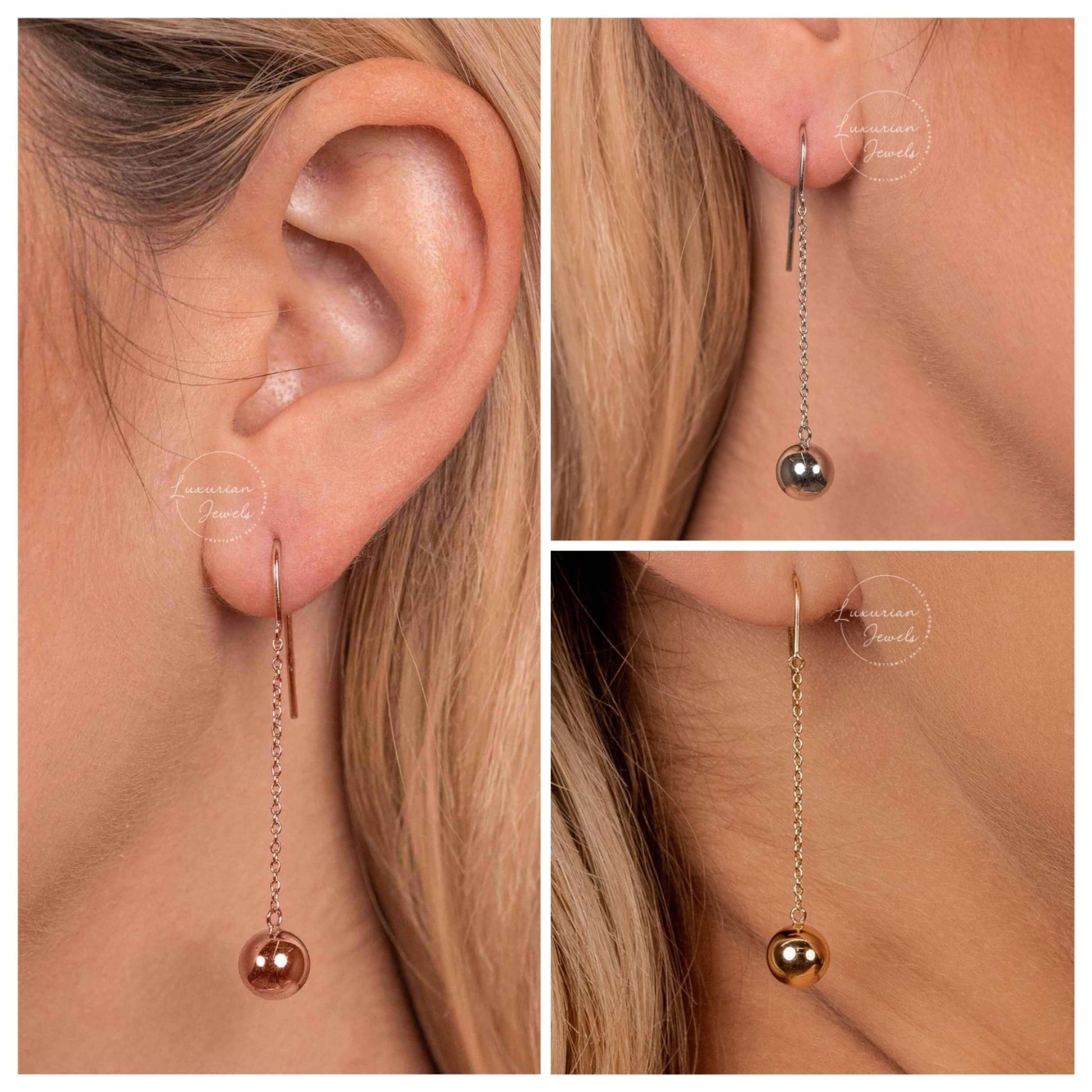 10k Drop Dangle Earring For Gf