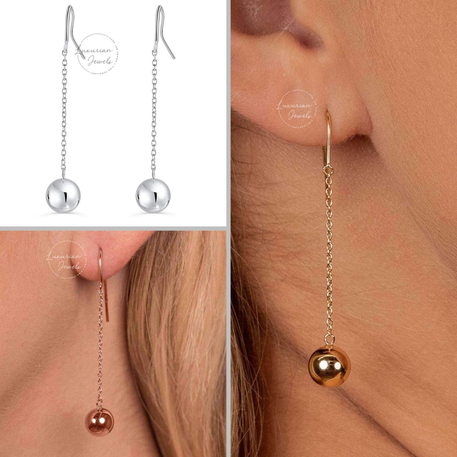 10k Drop Dangle Earrings