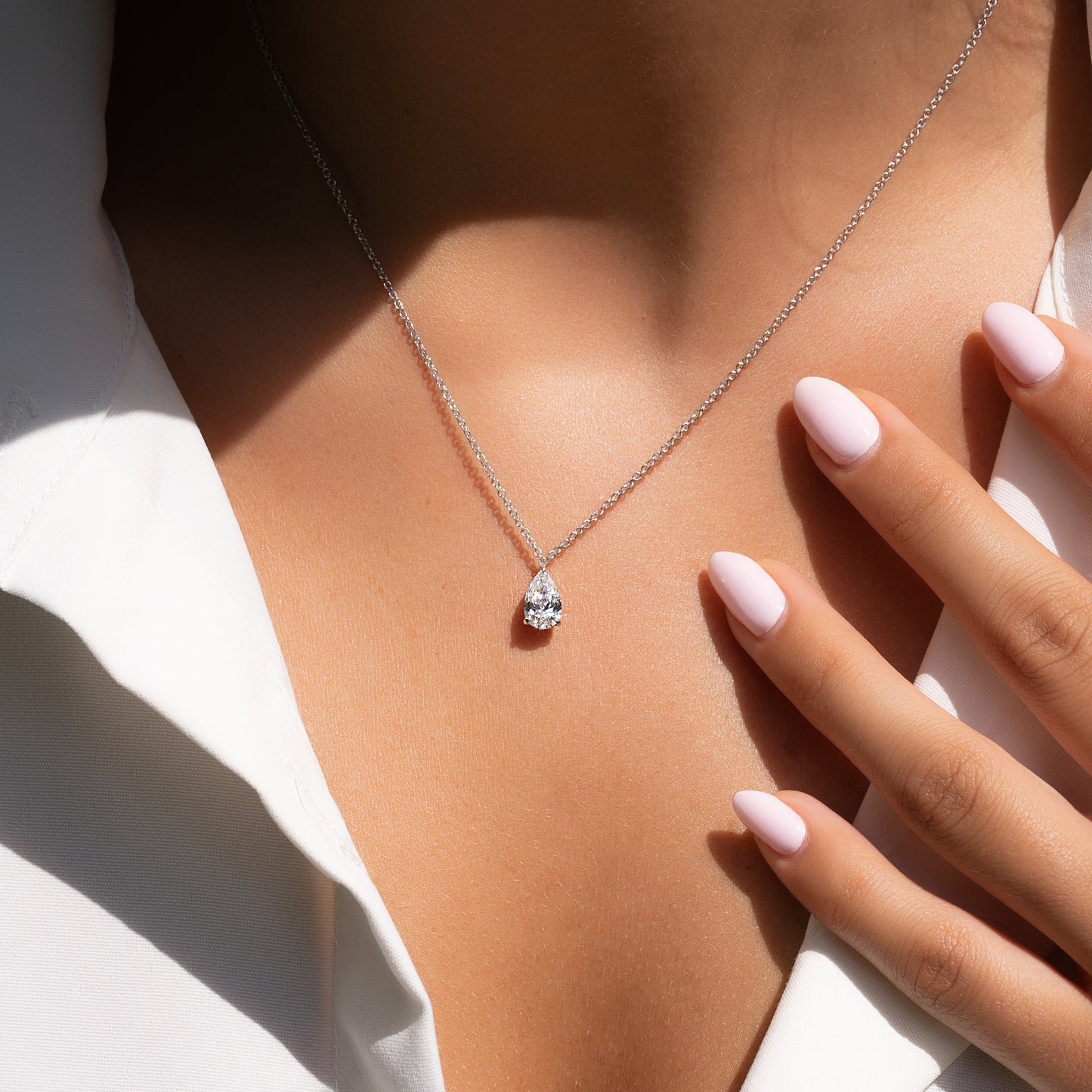 Lab Grown Diamond Solitaire Necklaces for Women