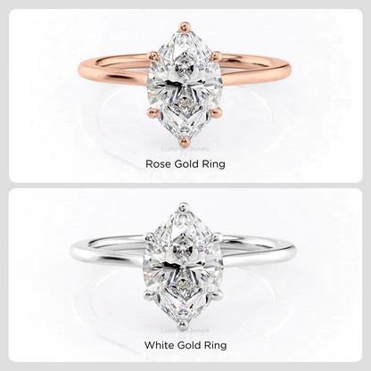 6 - Claw Prong Marquise Cut Engagement Ring