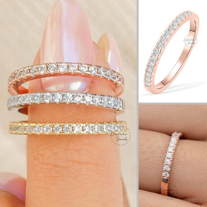 Round Cut Half Eternity Diamond Ring