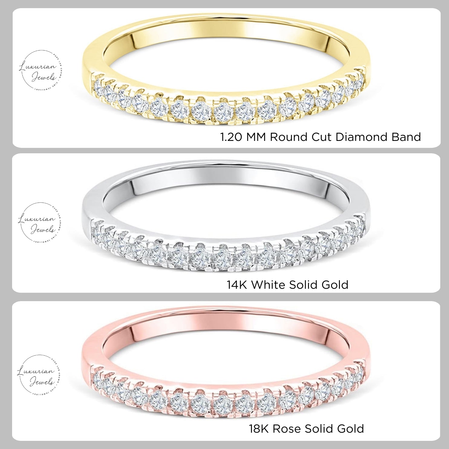 Round Cut Half Eternity Diamond Ring