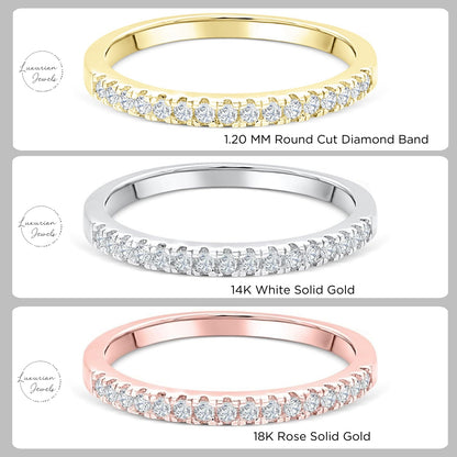 Round Cut Half Eternity Diamond Ring