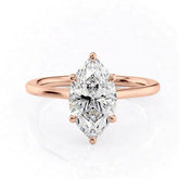 6 - Claw Prong Marquise Cut Engagement Ring