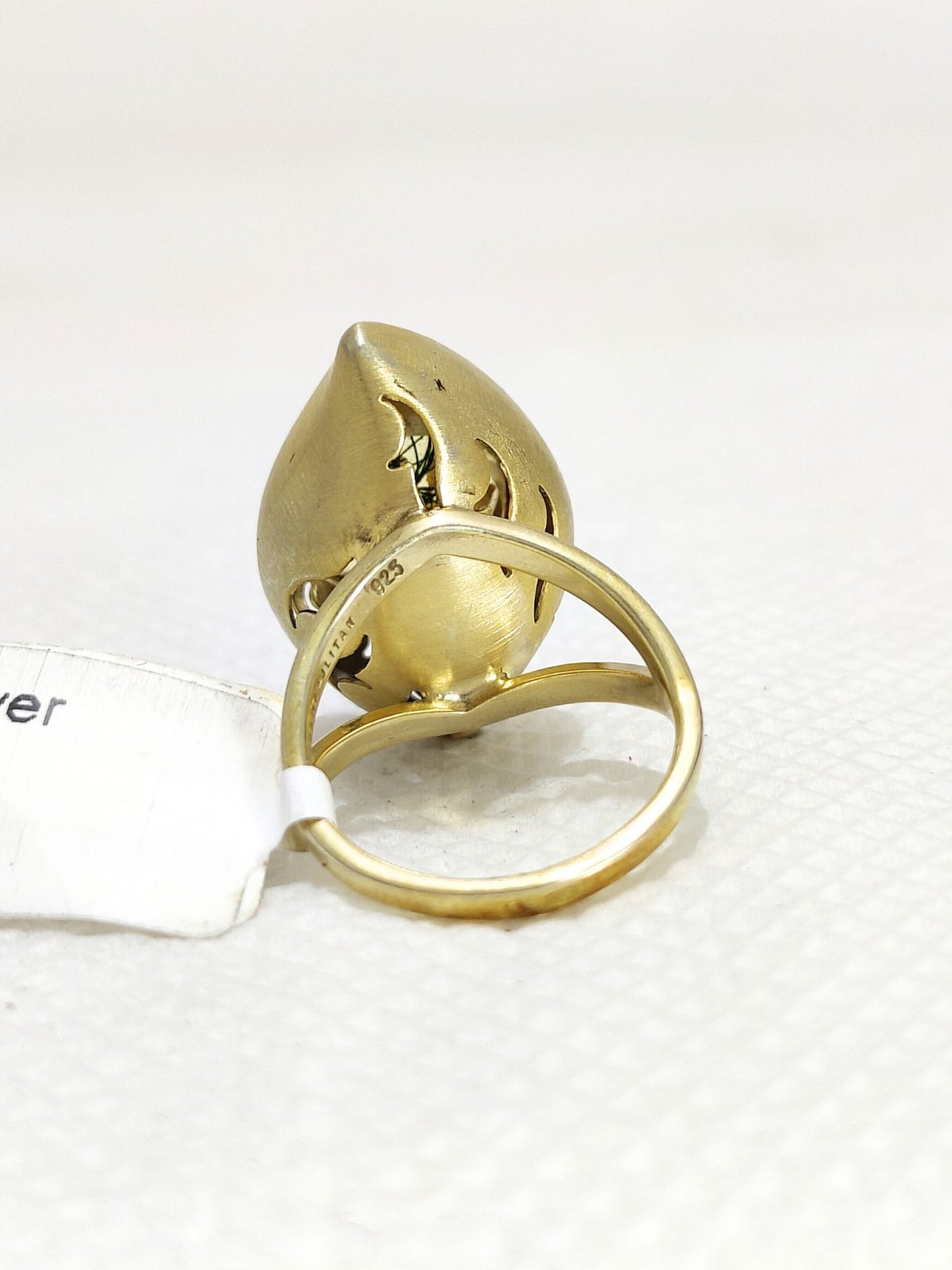 Handmade Tiny Yellow Pressed Flower Ring