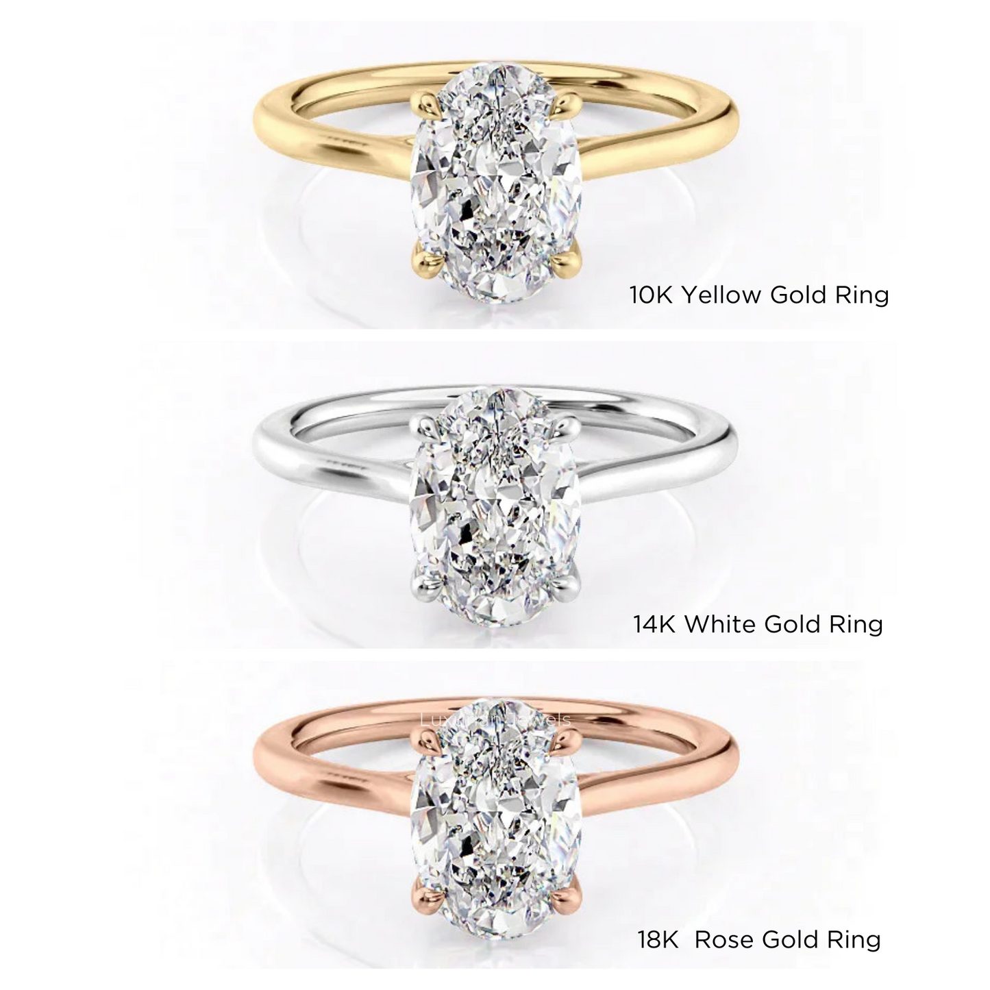 0.25- 2.00 Carat Oval Cut Solitaire Ring