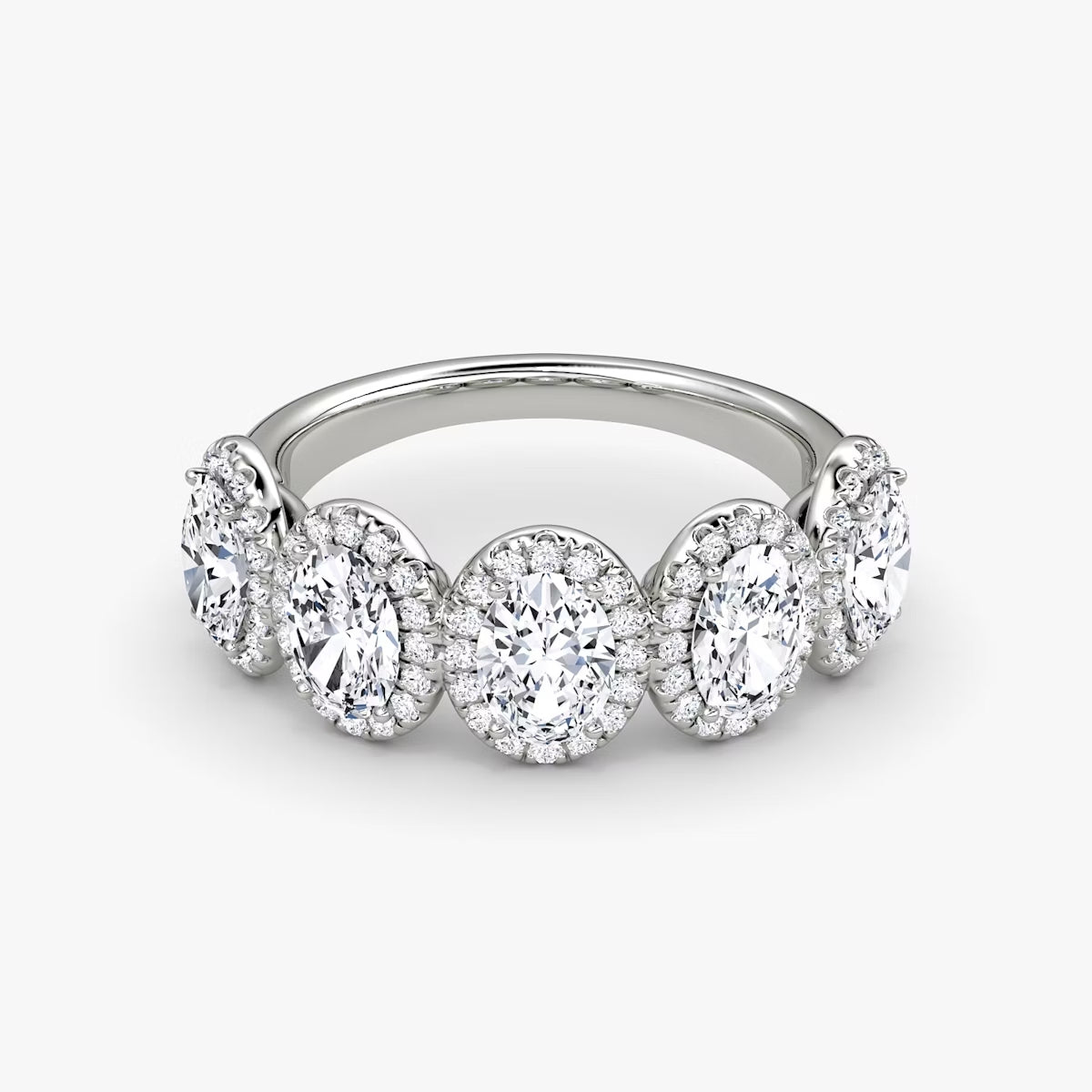 14K Oval Cut Diamond Halo Ring