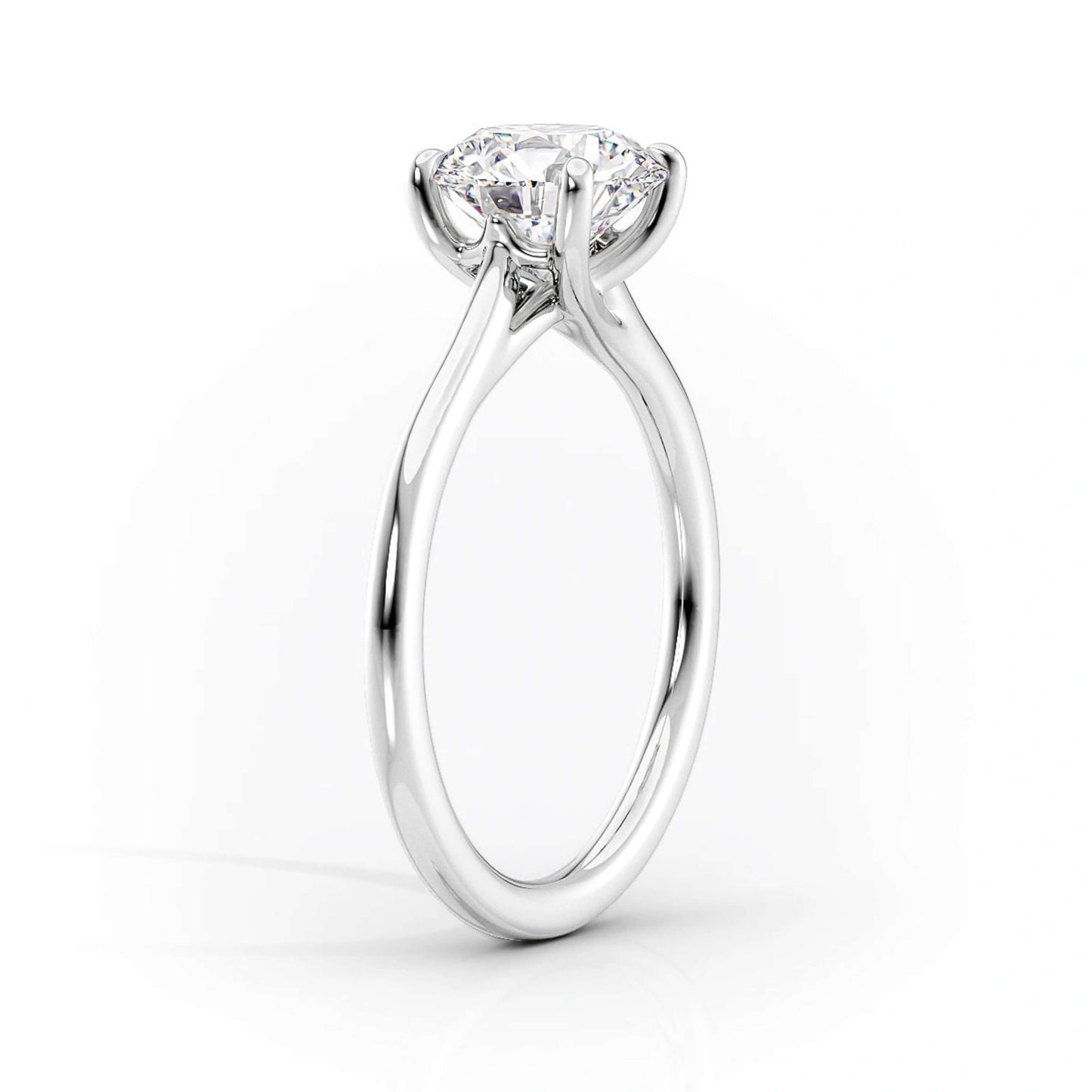 14K Solid Gold Solitaire Marquise Ring