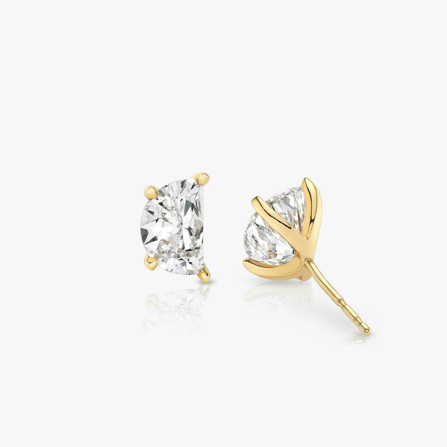 14K Solid Gold Stud Earrings