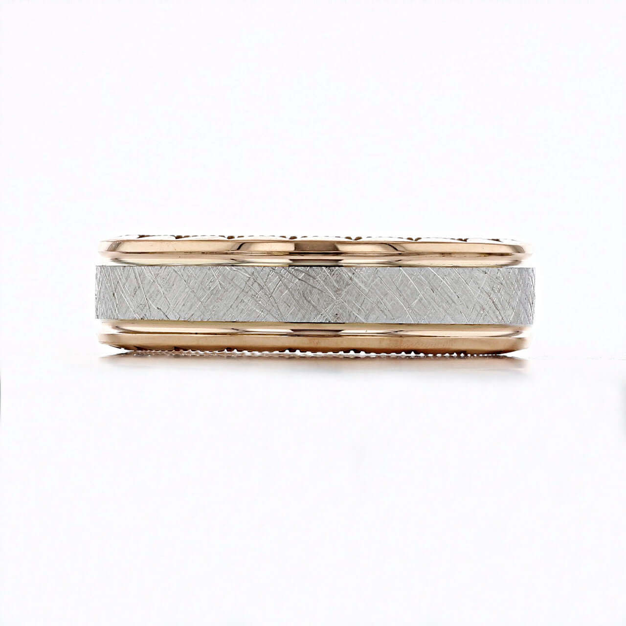 14K Stella Milgrain Engraved_ Gold Band