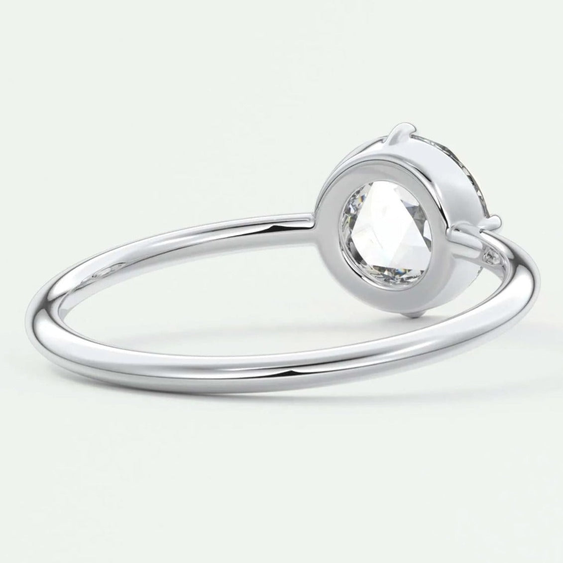 14K White Gold Solitaire Ring