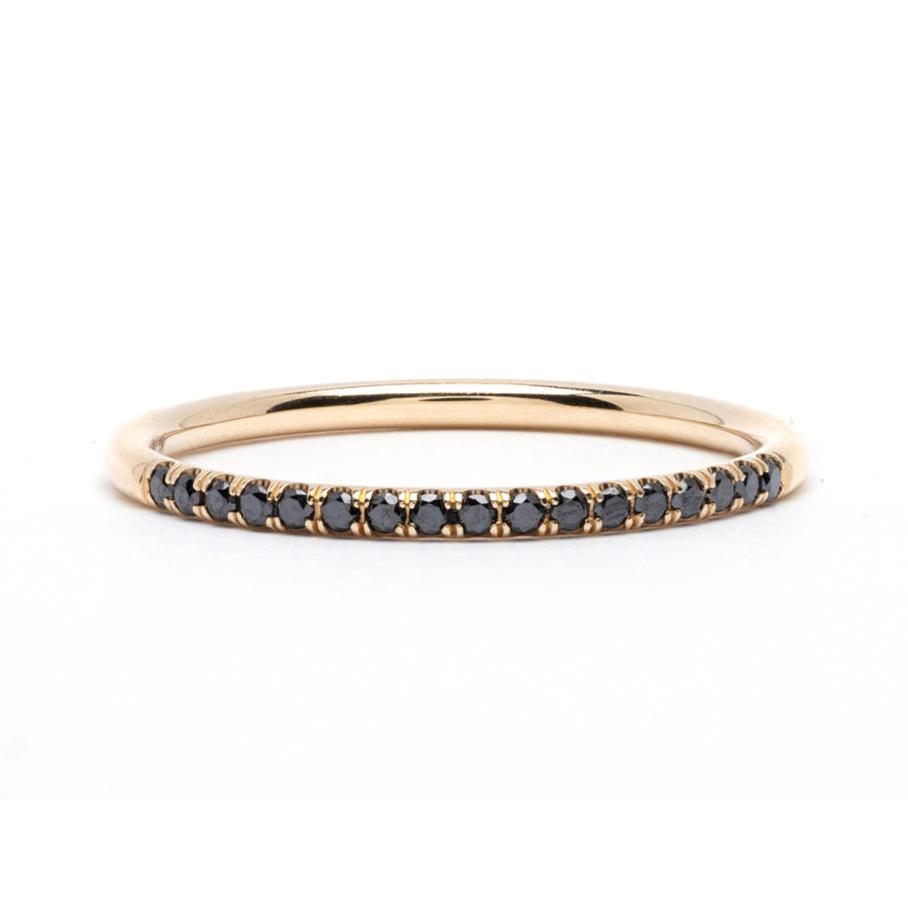 14k Gold Black Diamond Eternity Band