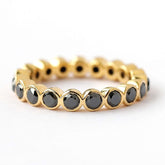 14k Gold Black Eternity Band