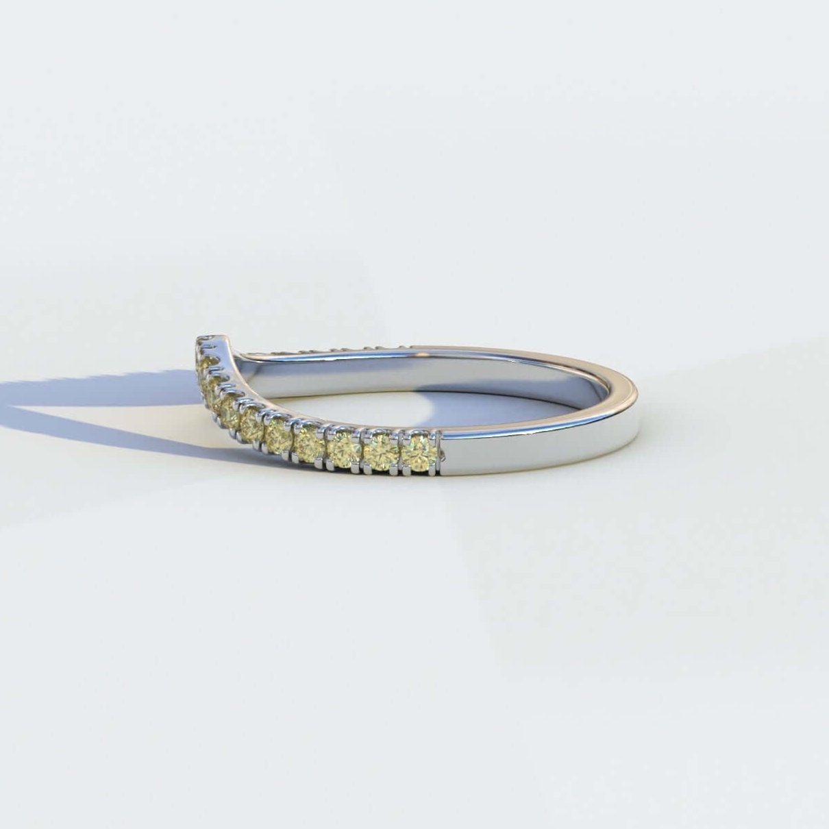 14k Gold Diamond Chevron Ring