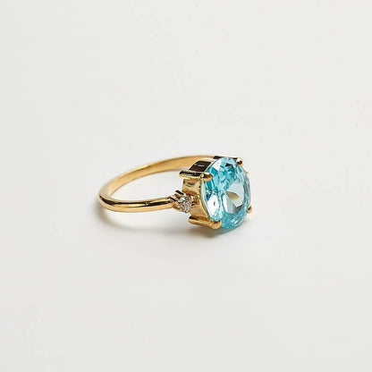 14k Gold Three Stone Ring