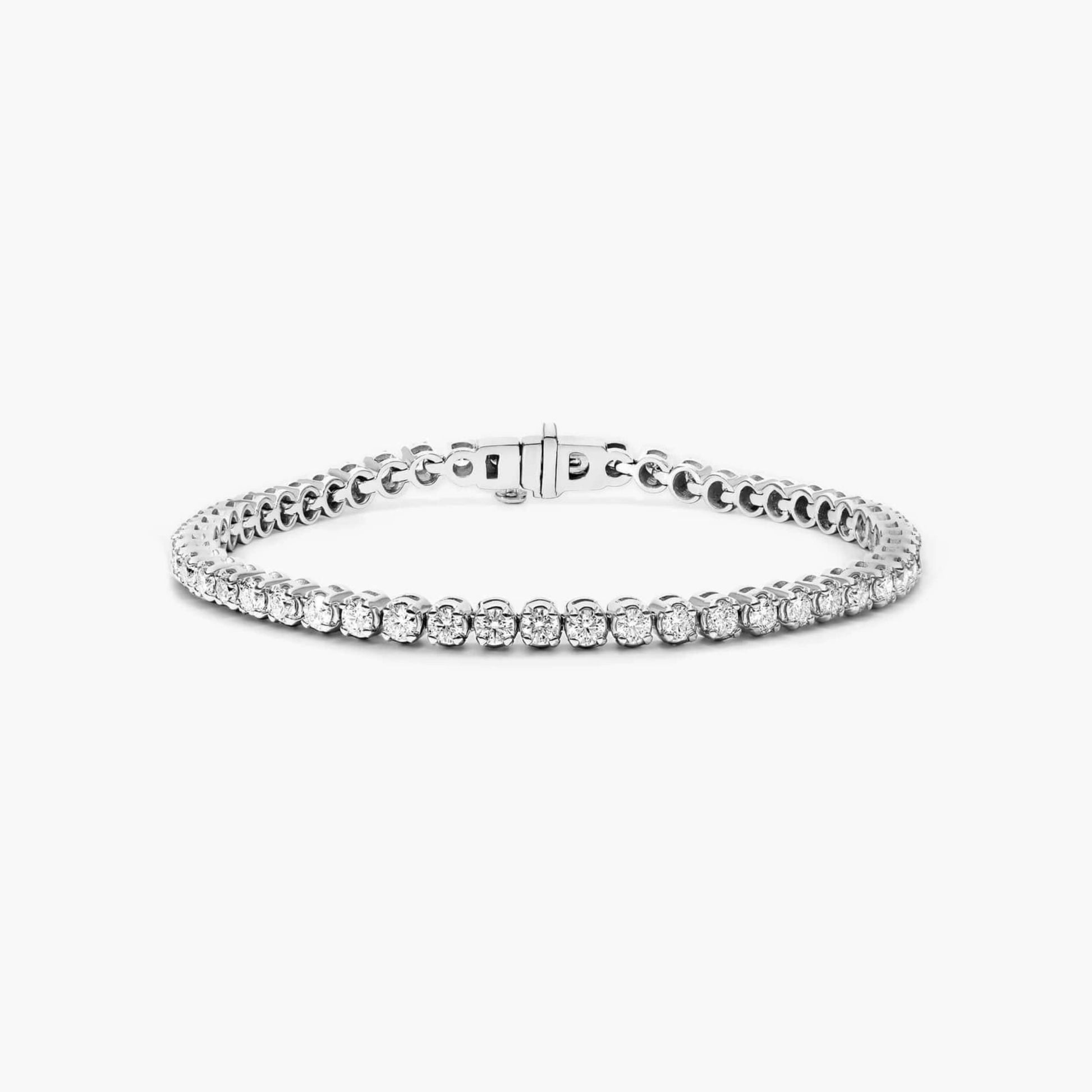 14k Round Cut Diamond Bracelets