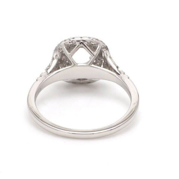 14k White Gold With Diamond Accents Ring