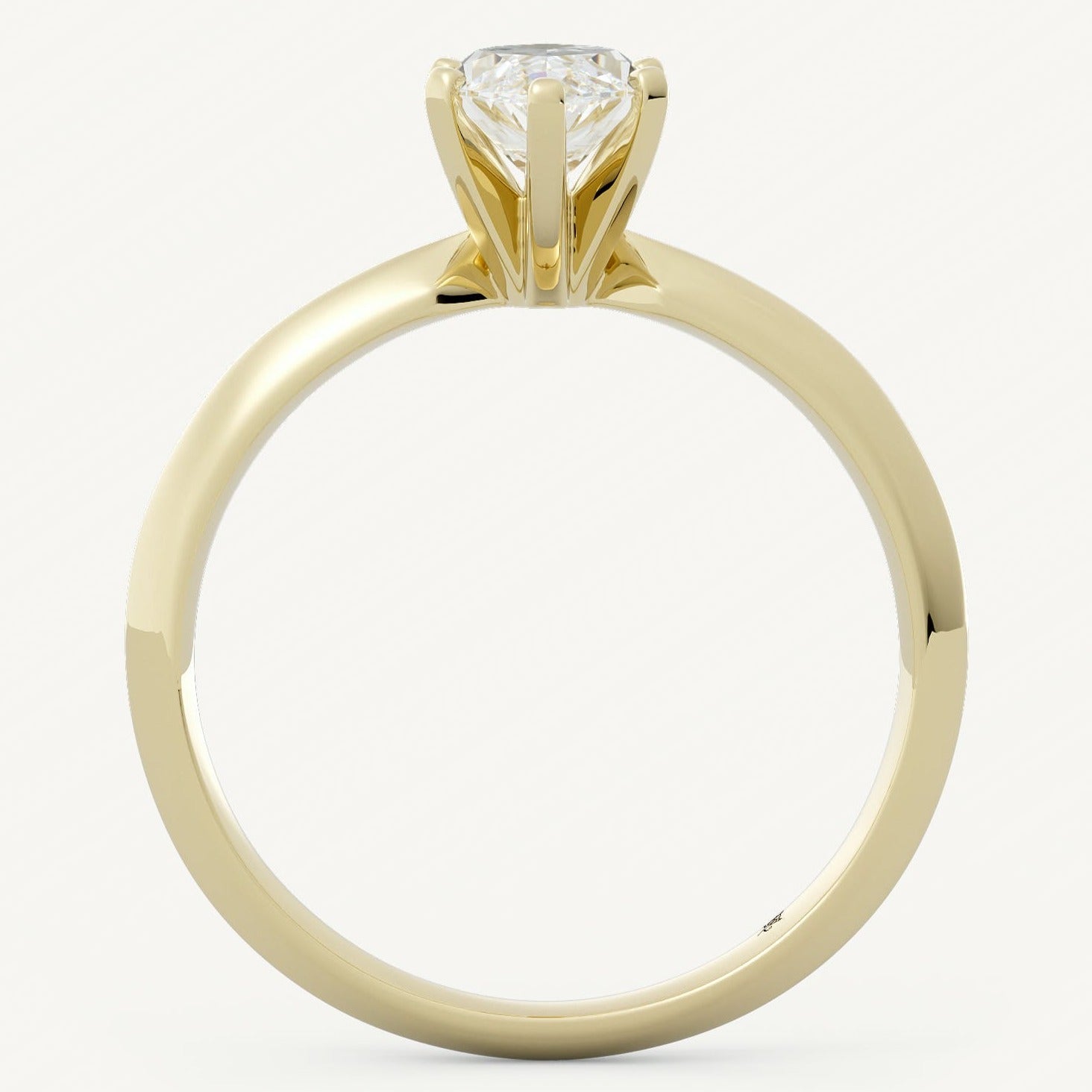  14k Yellow Gold Moissanite Ring