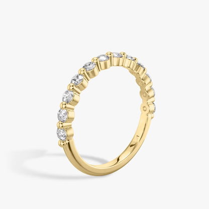 14kt Solid Gold Round Diamond Shared-Prong Ring