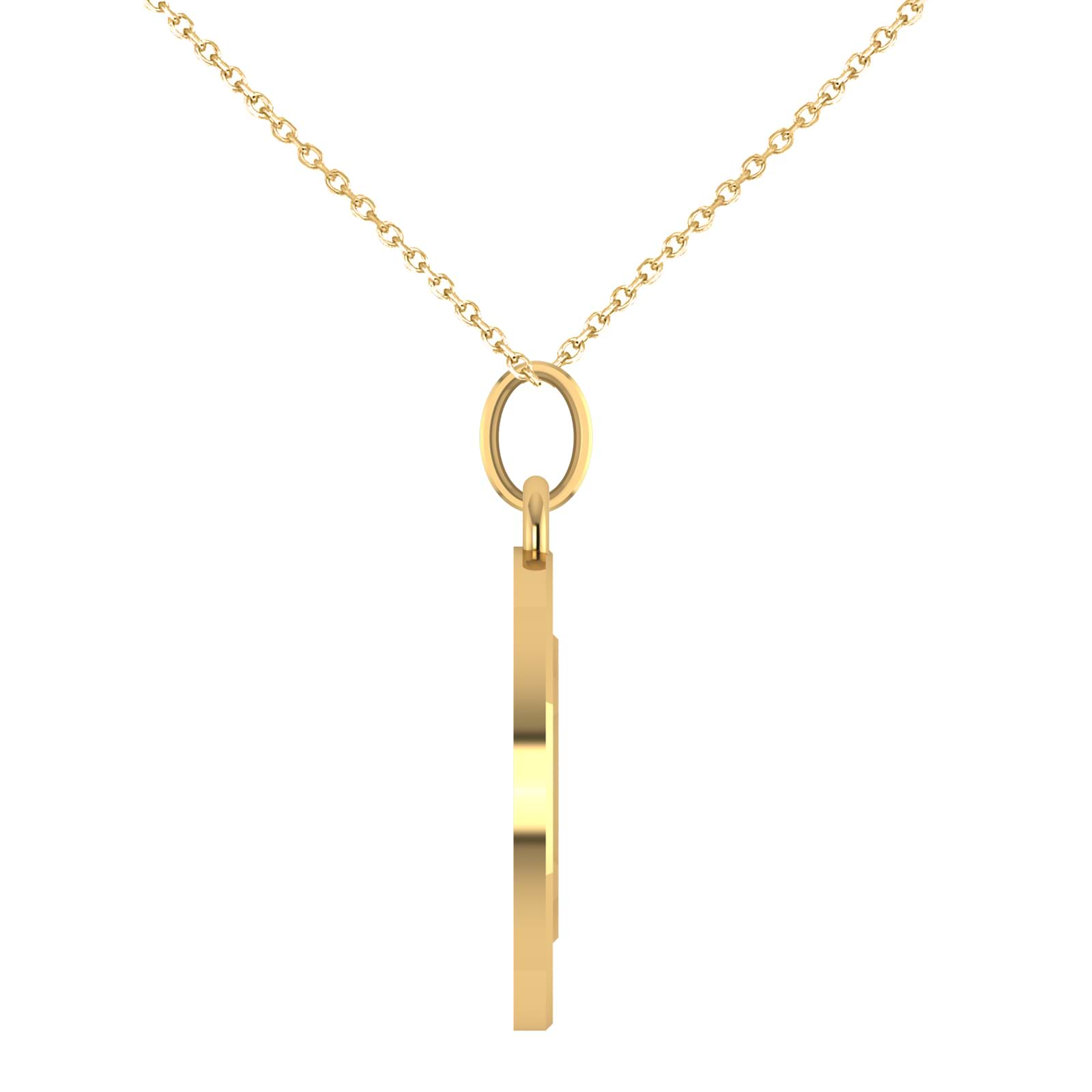 18K Gold Crypto Currency Bitcoin Pendant Necklace