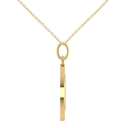 18K Gold Crypto Currency Bitcoin Pendant Necklace