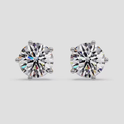 18K Gold Lab Grown Diamond Stud Earrings