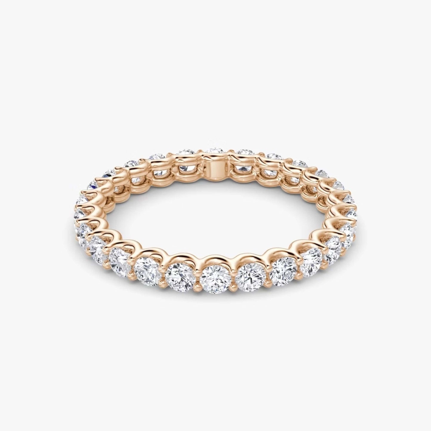 18K Gold Round Diamond Full Eternity Band