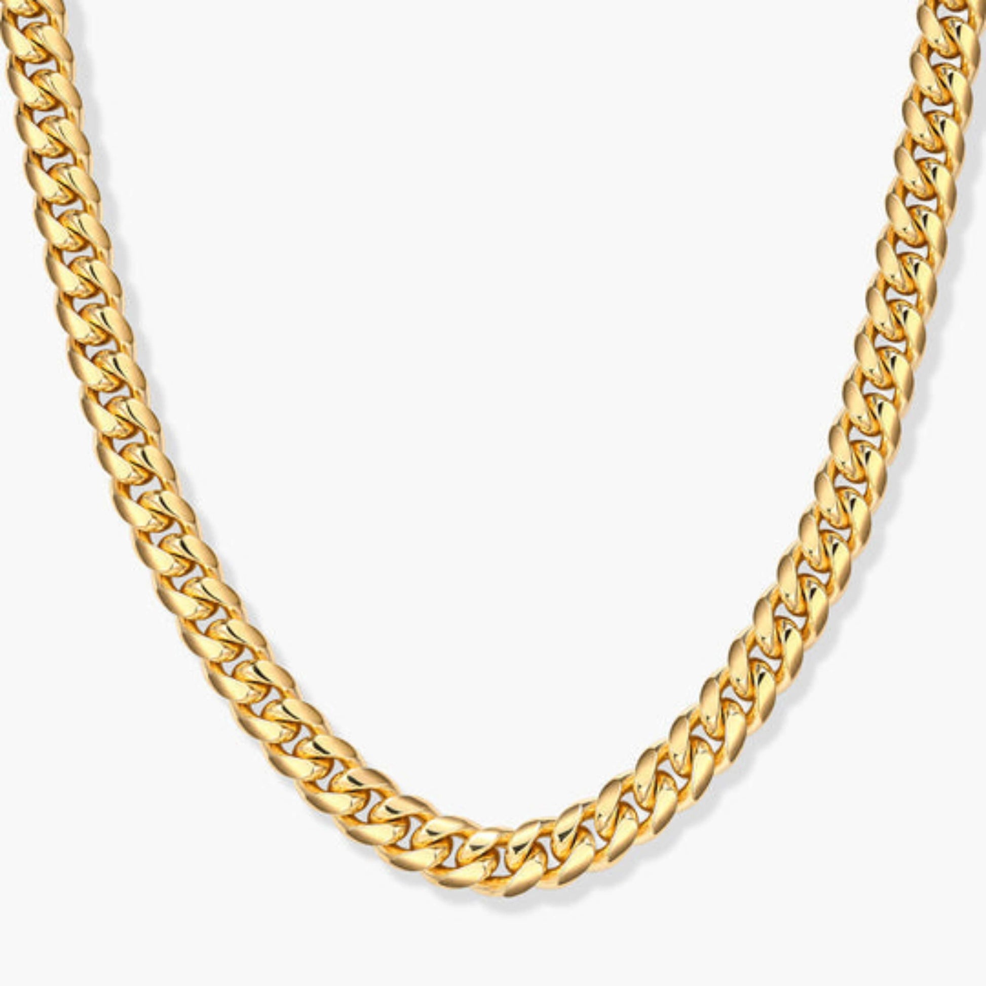 18K Solid Gold Miami Cuban Link Chain