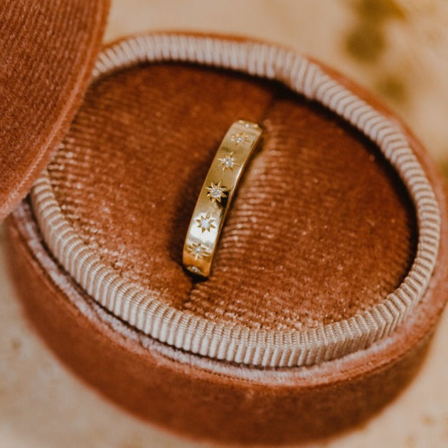 18K Yellow Gold Band, Anniversary Gift