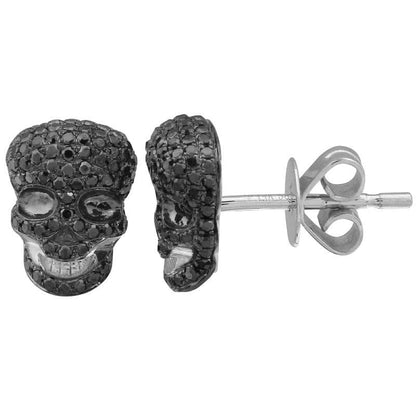 18k Gold Skull Earring