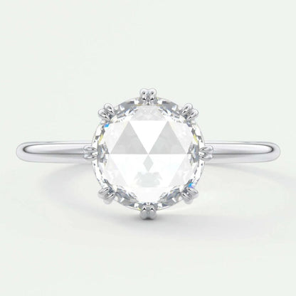 Rose Cut Diamond Solitaire Ring