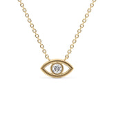 Dainty Diamond Evil Eye Good Luck Charm Necklace