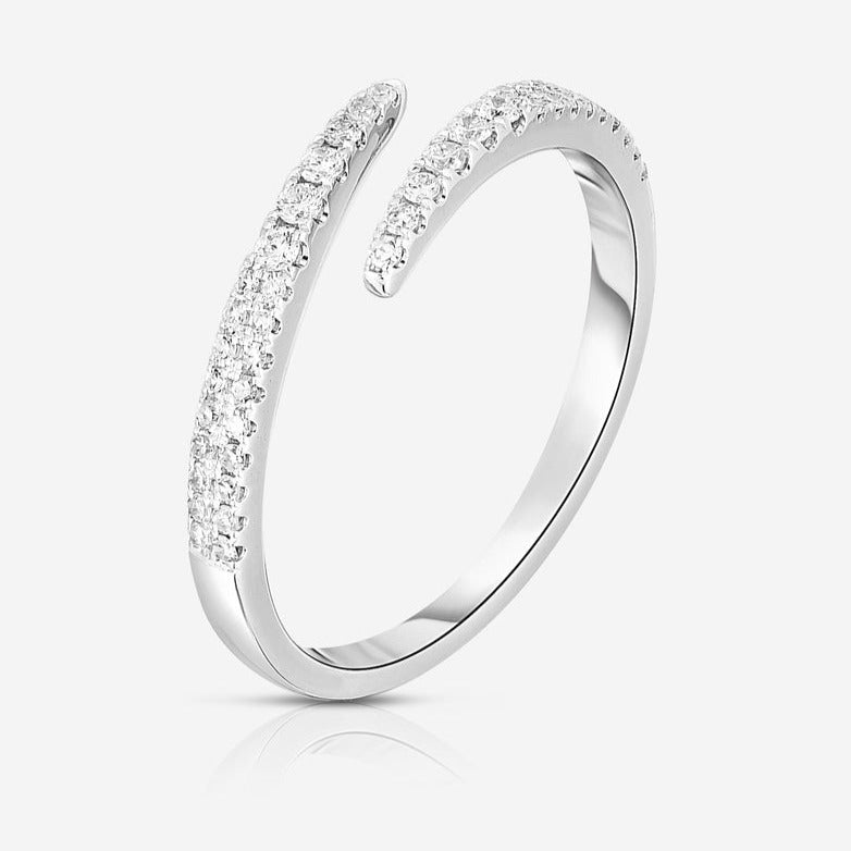 0.45 CT Round Diamond Bypass Wedding Band