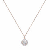 14k Rose Gold VS1 Diamond Pendant Necklace
