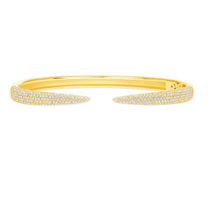 14K Lab Grown Diamond Claw Cuff Bracelet