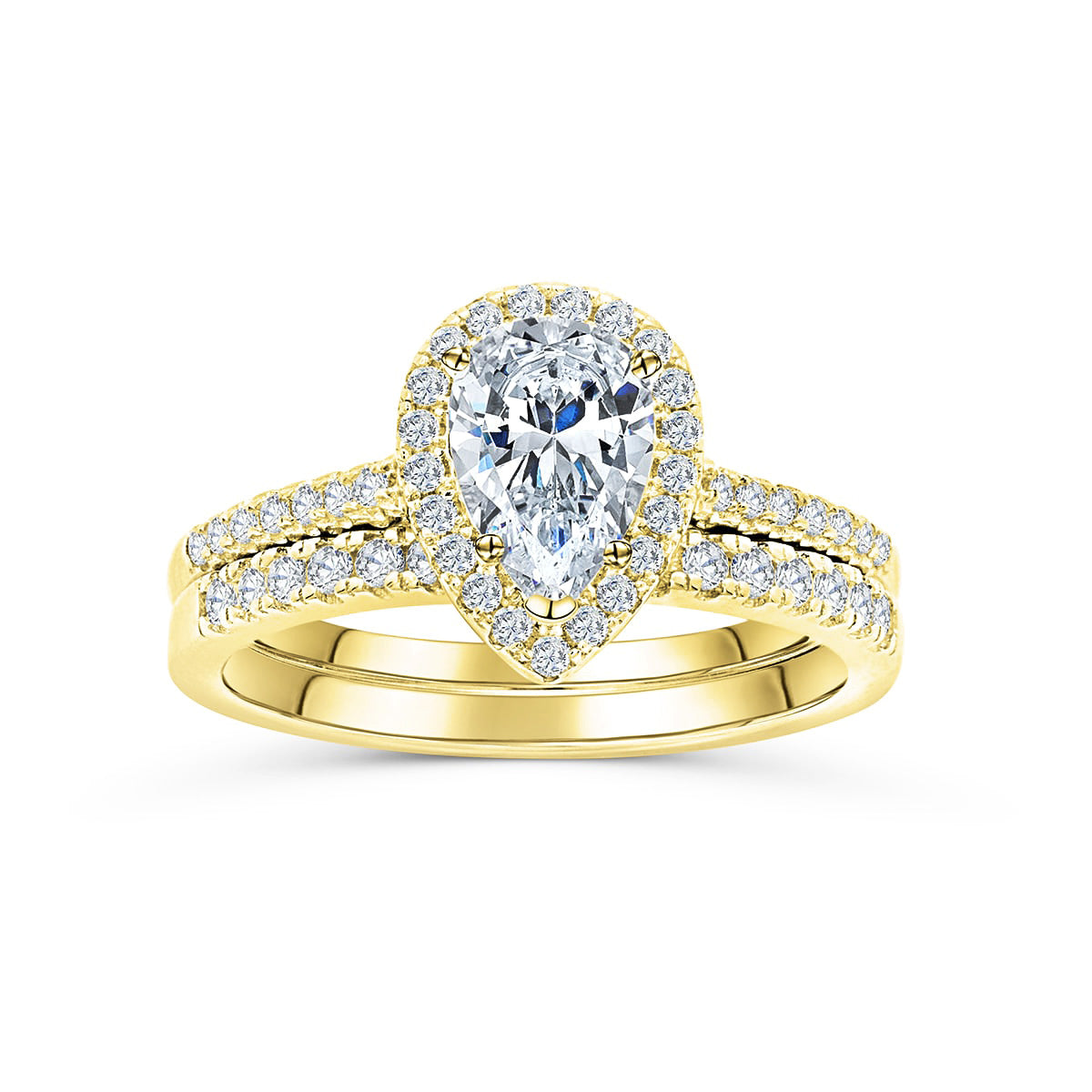 2.00 CT Lab Grown Diamond Bridal Set Engagement Ring