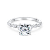 Round Cut Prong Set Half Eternity Diamond Ring