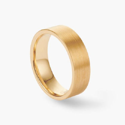 14K Solid Gold Matte Finish Unisex Band