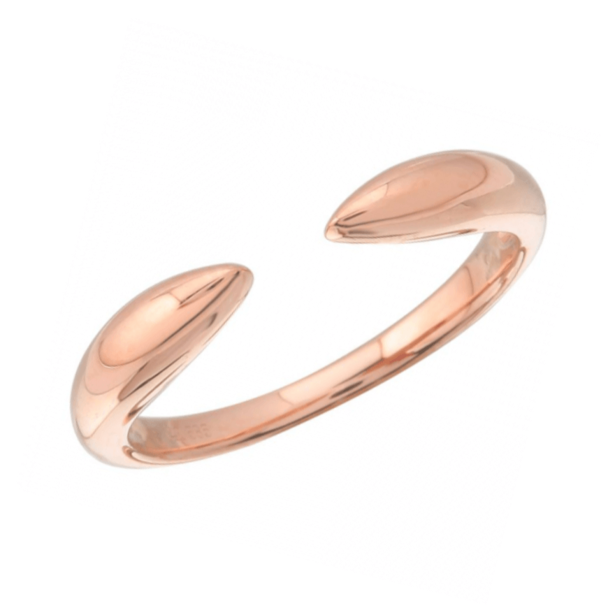 Solid Gold Minimalist Open Claw Stackable Ring