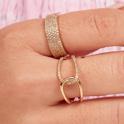 Women Dainty Diamond Infinity Ring in 14k Gold
