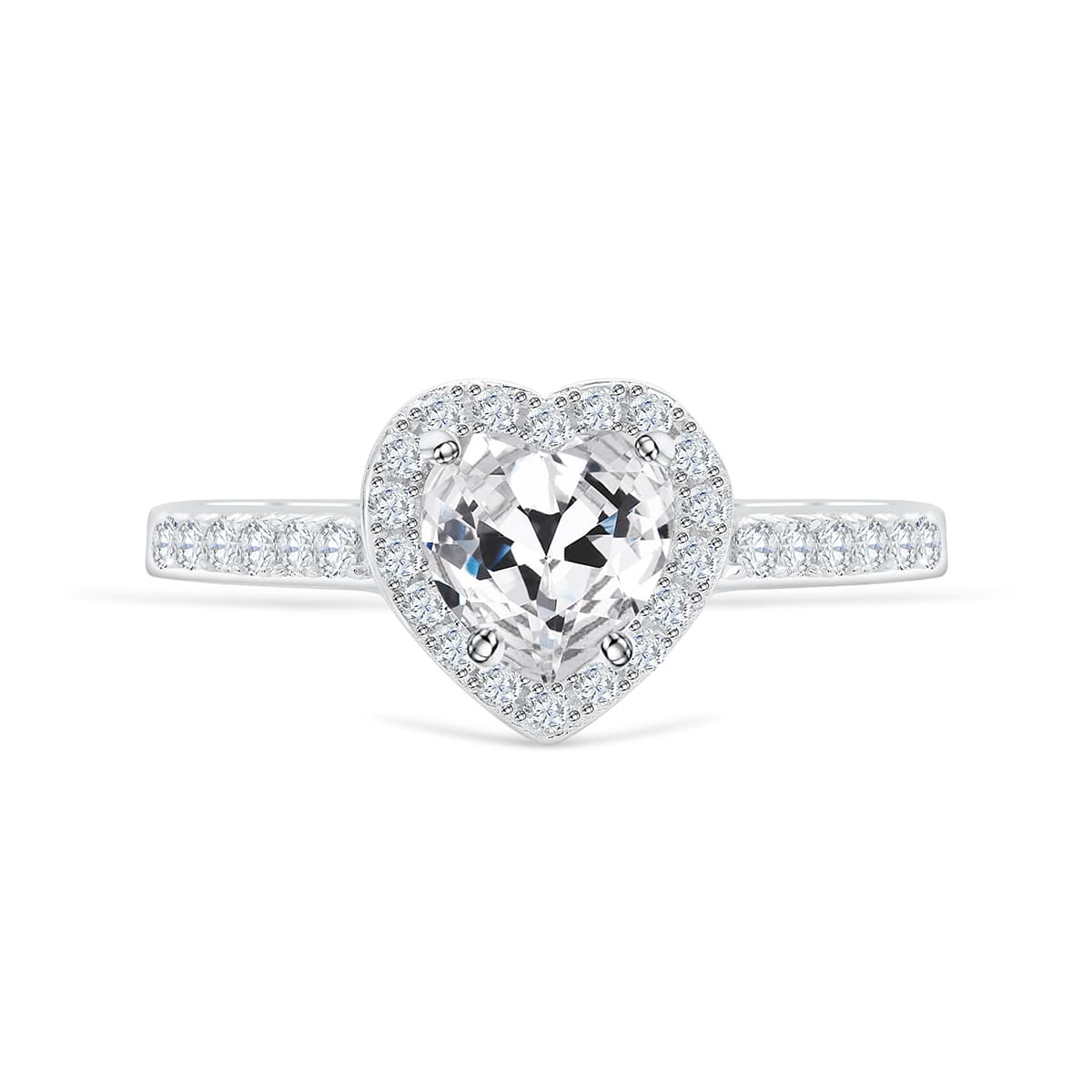 Old Mine Heart Cut Lab Grown Diamond Cluster Ring