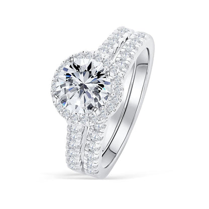 1.50 CT  Round Diamond Bridal Set Ring For Her